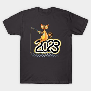 Happy New Year Cats 2023 T-Shirt